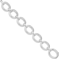 Sterling Silver Polished Large Link Bracelet - 8.75 inches, 21.8mm Links by Lumare Gioia