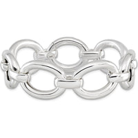 Sterling Silver Polished Large Link Bracelet - 8.75 inches, 21.8mm Links by Lumare Gioia