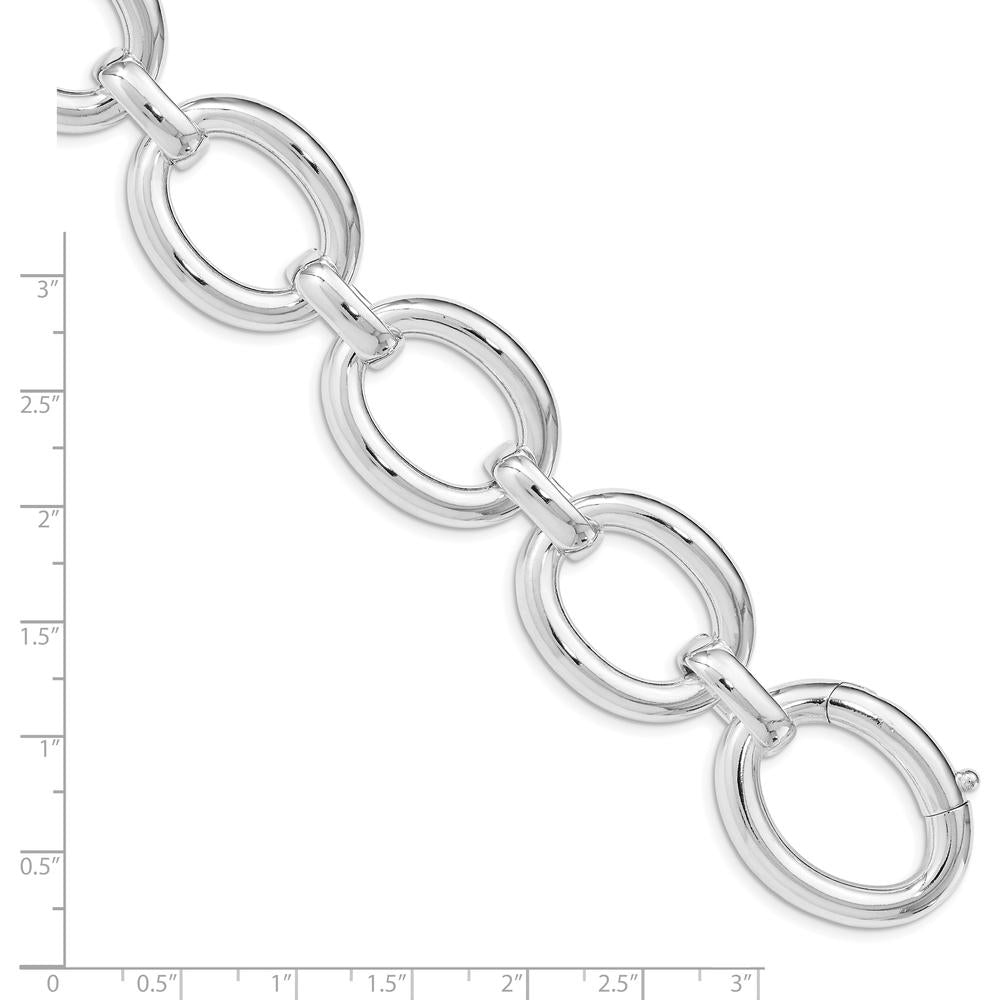 Sterling Silver Polished Large Link Bracelet - 8.75 inches, 21.8mm Links by Lumare Gioia