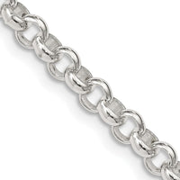 Sterling Silver Polished Rolo Chain Necklace - 36 inches by Lumare Gioia