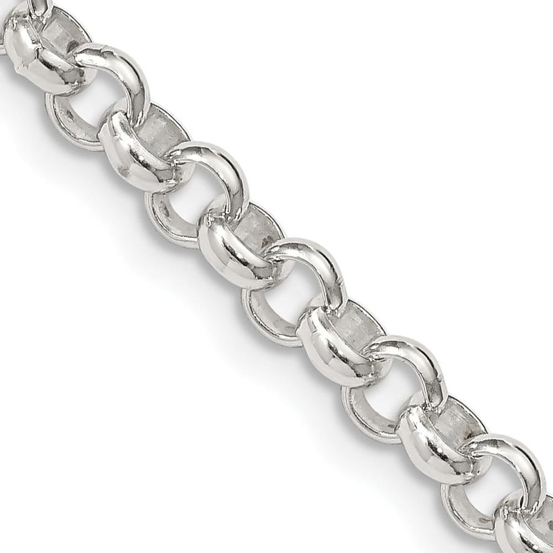 Sterling Silver Polished Rolo Chain Necklace - 36 inches by Lumare Gioia