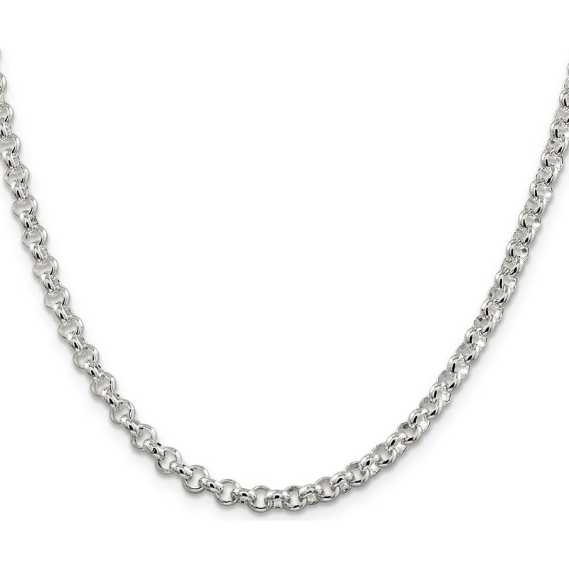 Sterling Silver Polished Rolo Chain Necklace - 36 inches by Lumare Gioia