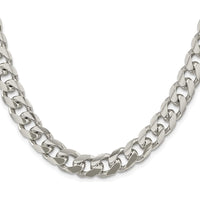Sterling Silver Rhodium-Plated 10.5mm Domed Curb Chain - 22 inches by Lumare Gioia