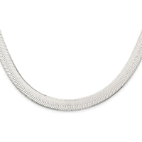 Sterling Silver Rhodium-Plated 10.5mm Magic Herringbone Chain - 20" Length by Lumare Gioia