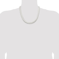 Sterling Silver Rhodium-Plated 10.5mm Magic Herringbone Chain - 20" Length by Lumare Gioia