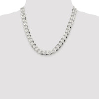 Sterling Silver Rhodium-Plated 11.75mm Flat Curb Chain - 20" by Lumare Gioia