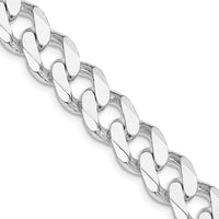 Sterling Silver Rhodium-Plated 11mm Curb Chain Necklace - 22 inches by Lumare Gioia