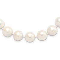 Sterling Silver Rhodium-Plated 12-13mm Freshwater Cultured Pearl Necklace - 18 Inches by Monteluci Fine Jewelry
