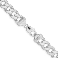 Sterling Silver Rhodium-Plated 13mm Curb Chain Necklace - 22" Length by Lumare Gioia