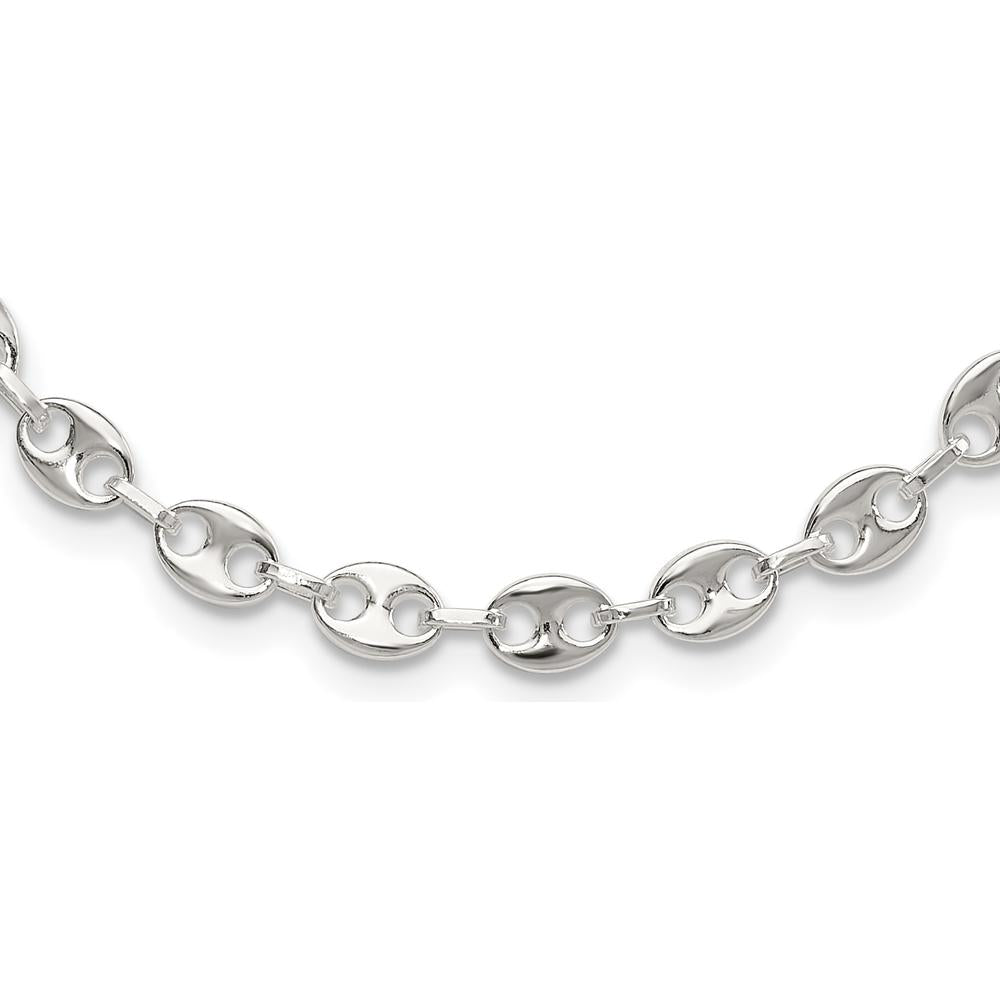 Sterling Silver Rhodium-Plated 16in Fancy Link Necklace with 2in Extender by Lumare Gioia