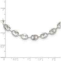 Sterling Silver Rhodium-Plated 16in Fancy Link Necklace with 2in Extender by Lumare Gioia