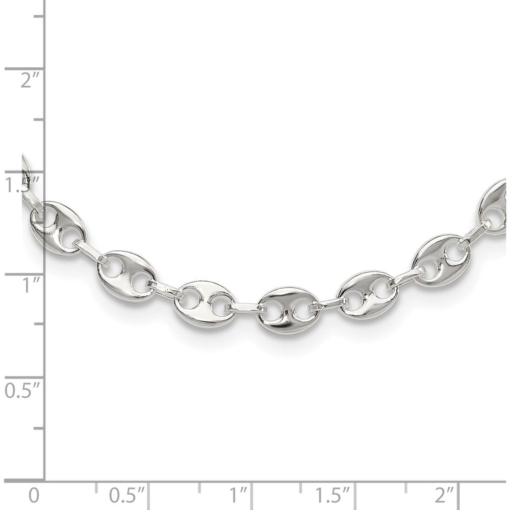 Sterling Silver Rhodium-Plated 16in Fancy Link Necklace with 2in Extender by Lumare Gioia