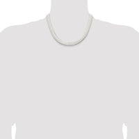Sterling Silver Rhodium-Plated 18" 10.5mm Magic Herringbone Chain Necklace by Lumare Gioia