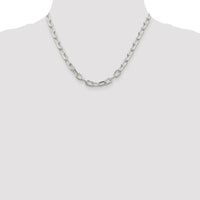 Sterling Silver Rhodium-Plated 18" Cable Chain with Diamond-Cut Links by Lumare Gioia