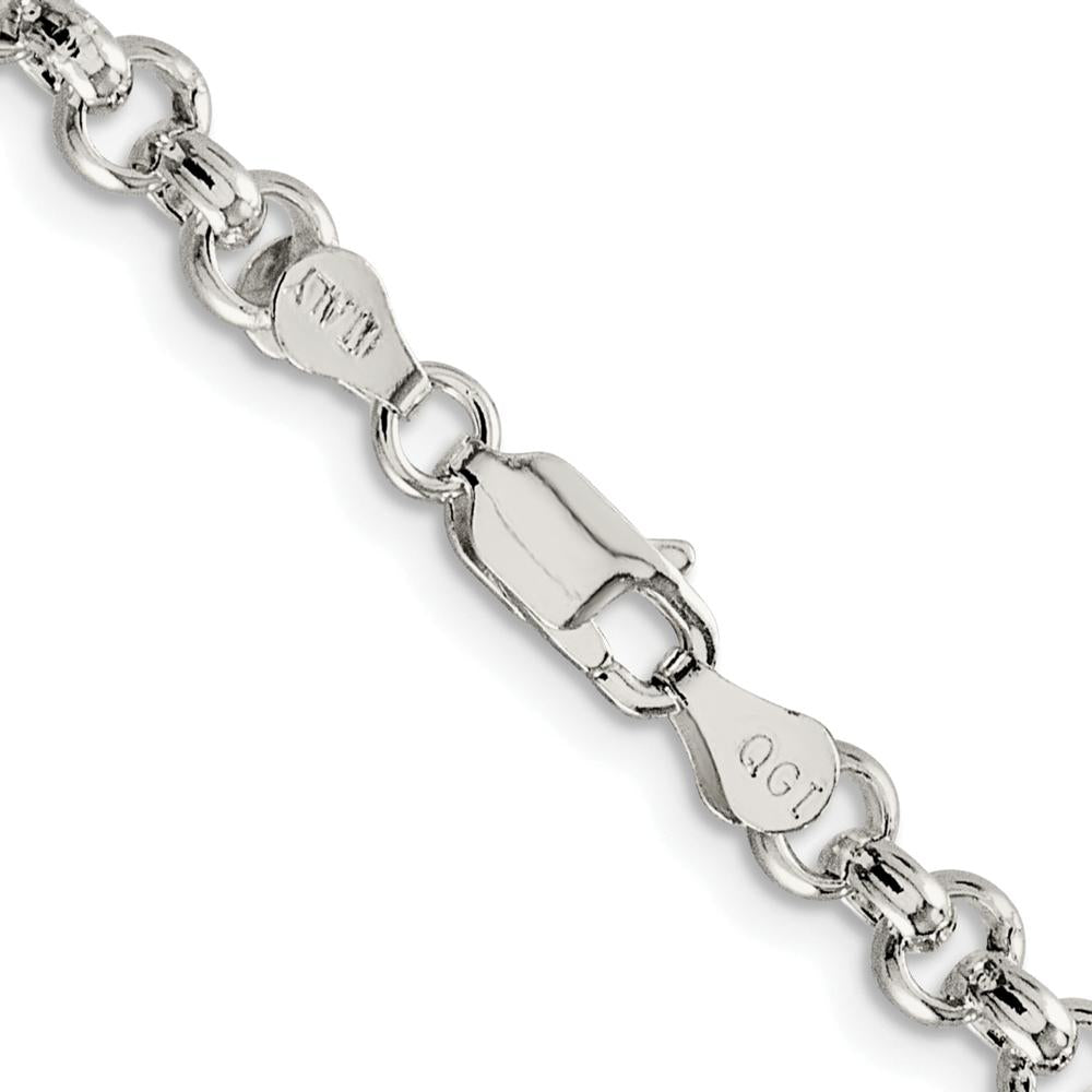 Sterling Silver Rhodium-Plated 18" Rolo Chain with Polished Finish by Lumare Gioia