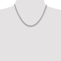 Sterling Silver Rhodium-Plated 18" Rolo Chain with Polished Finish by Lumare Gioia