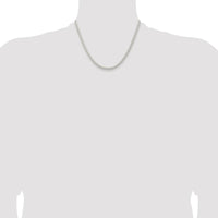 Sterling Silver Rhodium-Plated 18" Spiga Chain Necklace - 3.7mm Width by Lumare Gioia