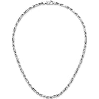 Sterling Silver Rhodium-Plated 19.75" Polished Figaro Rope Chain Necklace 4.75mm by Lumare Gioia
