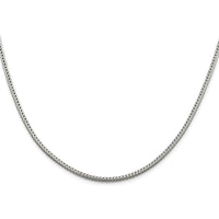 Sterling Silver Rhodium-Plated 2.5mm Diamond-Cut Round Franco Chain - 26 inch by Lumare Gioia