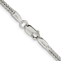 Sterling Silver Rhodium-Plated 2.5mm Diamond-Cut Round Franco Chain - 26 inch by Lumare Gioia