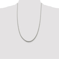Sterling Silver Rhodium-Plated 2.5mm Diamond-Cut Round Franco Chain - 26 inch by Lumare Gioia