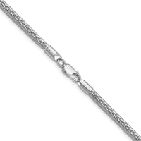 Sterling Silver Rhodium-Plated 20" 3.4mm Diamond-Cut Round Franco Chain by Lumare Gioia