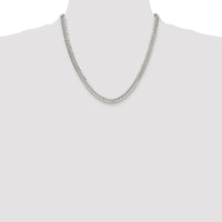 Sterling Silver Rhodium-Plated 20" 5.7mm Diamond-Cut Curb Chain by Lumare Gioia