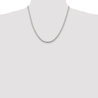 Sterling Silver Rhodium-Plated 20" Box Chain Necklace - 3.25mm Width by Lumare Gioia