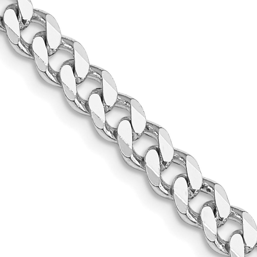 Sterling Silver Rhodium-Plated 20" Curb Chain with Polished Finish by Lumare Gioia
