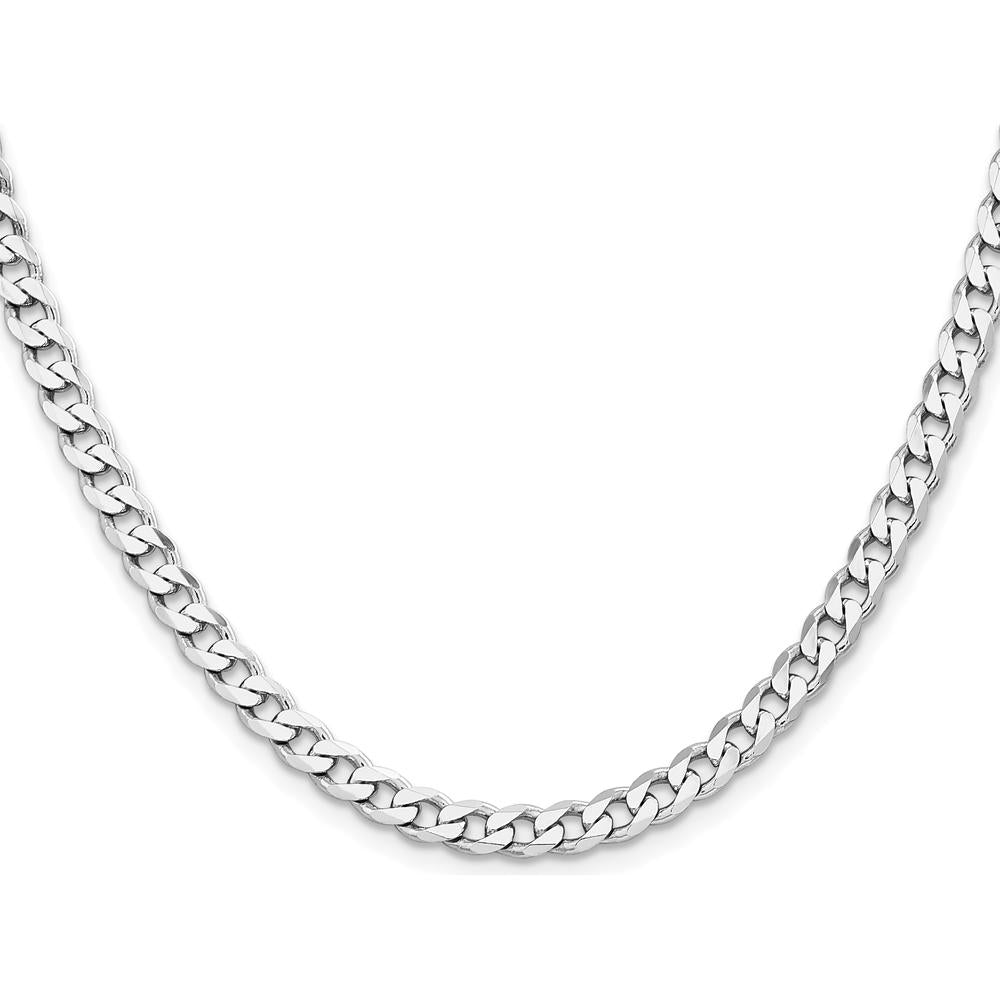Sterling Silver Rhodium-Plated 20" Curb Chain with Polished Finish by Lumare Gioia
