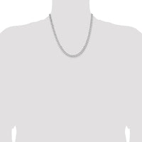 Sterling Silver Rhodium-Plated 20" Curb Chain with Polished Finish by Lumare Gioia