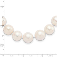 Sterling Silver Rhodium-Plated 20" Freshwater Cultured Pearl Necklace - 11-12mm Pearls by Monteluci Fine Jewelry