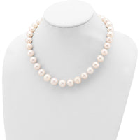Sterling Silver Rhodium-Plated 20" Freshwater Cultured Pearl Necklace - 11-12mm Pearls by Monteluci Fine Jewelry