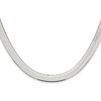 Sterling Silver Rhodium-Plated 20" Magic Herringbone Chain - 8.75mm Width by Lumare Gioia