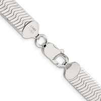 Sterling Silver Rhodium-Plated 20" Magic Herringbone Chain - 8.75mm Width by Lumare Gioia