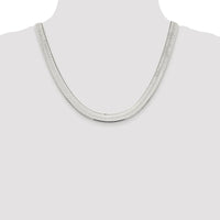 Sterling Silver Rhodium-Plated 20" Magic Herringbone Chain - 8.75mm Width by Lumare Gioia