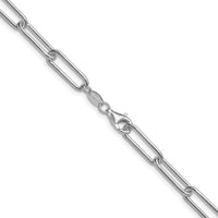 Sterling Silver Rhodium-Plated 20" Paperclip Chain Necklace - 5.5mm Width by Lumare Gioia