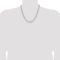 Sterling Silver Rhodium-Plated 20" Paperclip Chain Necklace - 5.5mm Width by Lumare Gioia