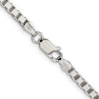 Sterling Silver Rhodium-Plated 22" 3.25mm Box Chain Necklace by Lumare Gioia