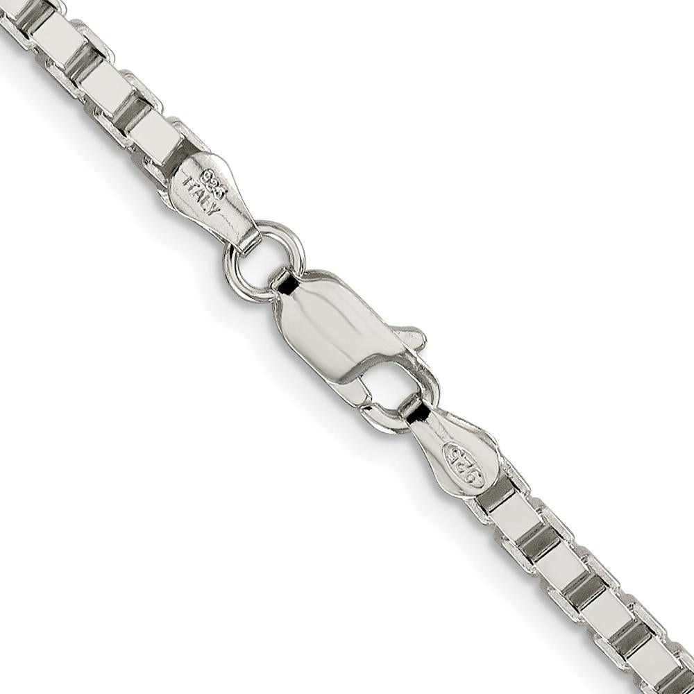 Sterling Silver Rhodium-Plated 22" 3.25mm Box Chain Necklace by Lumare Gioia
