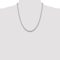 Sterling Silver Rhodium-Plated 22" 3.25mm Box Chain Necklace by Lumare Gioia