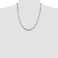 Sterling Silver Rhodium-Plated 22" 5mm Spiga Chain Necklace by Lumare Gioia