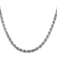 Sterling Silver Rhodium-Plated 22" Diamond-Cut Rope Chain - 4.75mm Width by Lumare Gioia