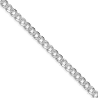 Sterling Silver Rhodium-Plated 22" Pavé Curb Chain Necklace - 5.5mm Width by Lumare Gioia