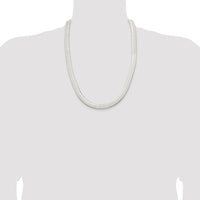 Sterling Silver Rhodium-Plated 24" 10.5mm Magic Herringbone Chain by Lumare Gioia