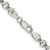 Sterling Silver Rhodium-Plated 24" 5mm Rolo Chain Necklace with Lobster Clasp by Lumare Gioia