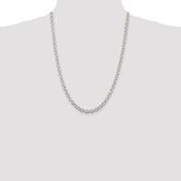 Sterling Silver Rhodium-Plated 24" 6.1mm Cable Chain Necklace by Lumare Gioia
