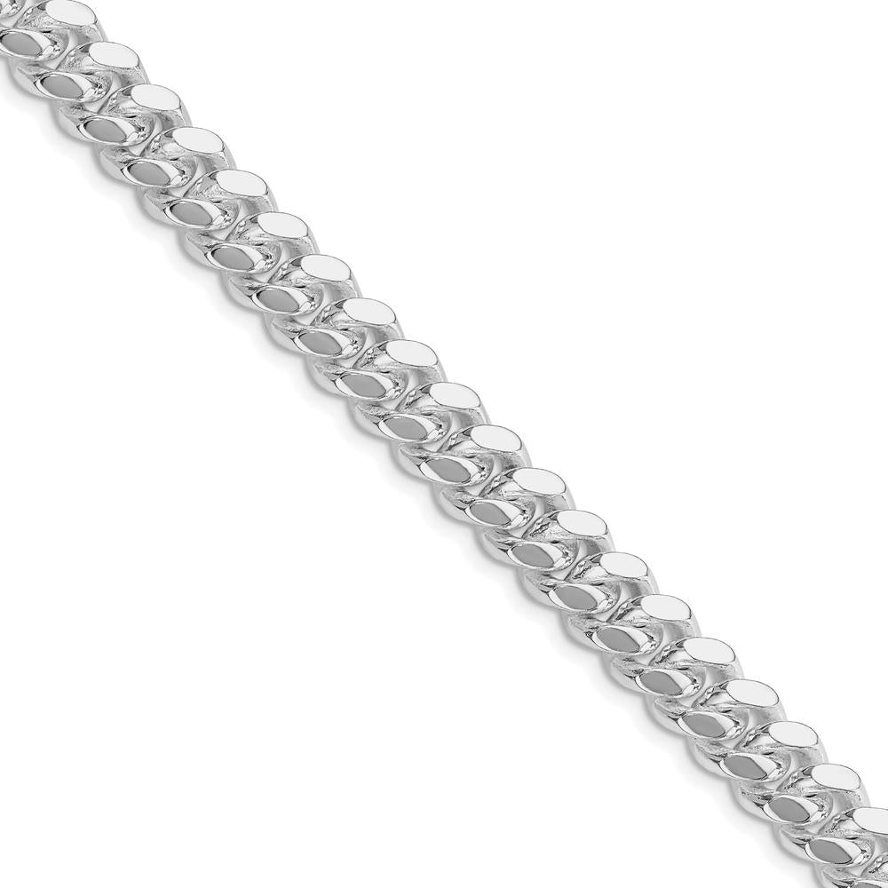 Sterling Silver Rhodium-Plated 24" 9mm Domed Curb Chain Necklace by Lumare Gioia