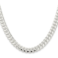 Sterling Silver Rhodium-Plated 24" 9mm Domed Curb Chain Necklace by Lumare Gioia