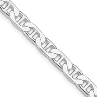 Sterling Silver Rhodium-Plated 24" Anchor Chain Necklace - 6.5mm Width by Lumare Gioia